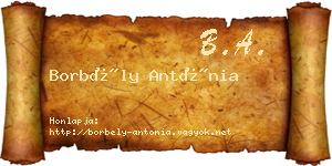 Borbély Antónia névjegykártya